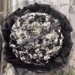 Monochrome Black White Rose Bouquet
