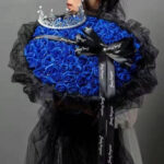 Royal Blue Rose Crown Bouquet