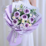 Lavender Crochet Flower Gift Bouquet