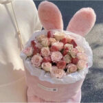 Bunny Pink Rose Flower Box Set